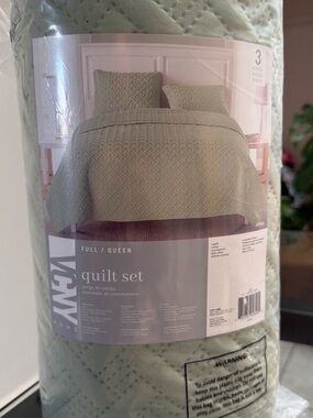 Hearth & Home Full/Queen Quilt Set in Sage Green